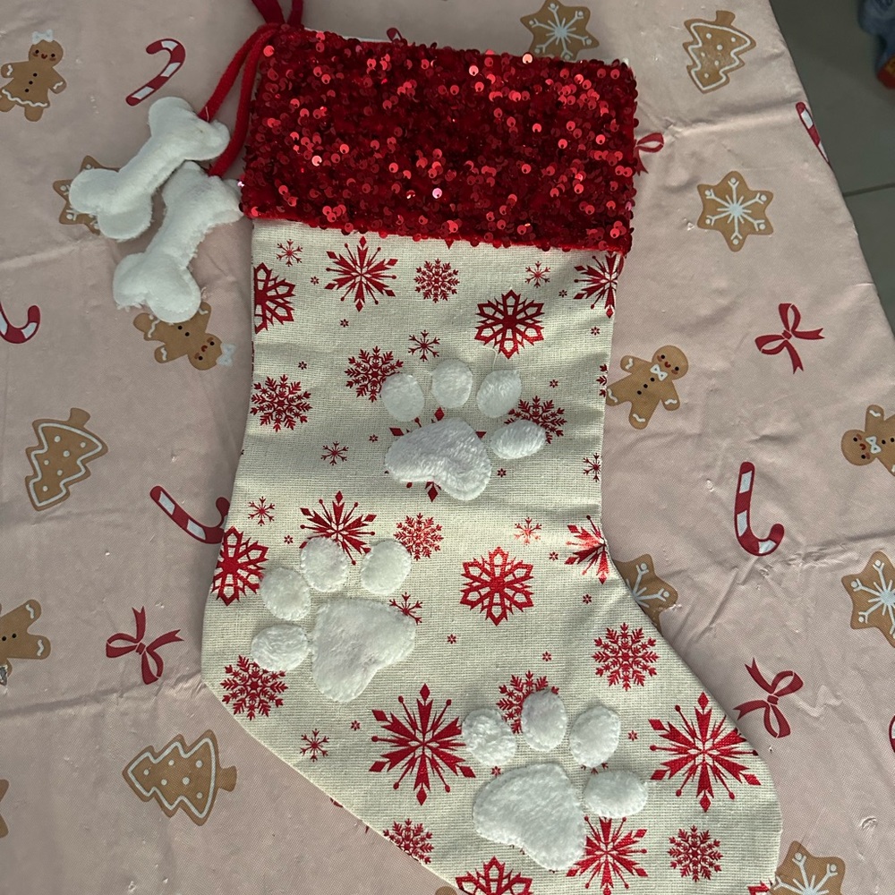 Red and White Christmas Stocking